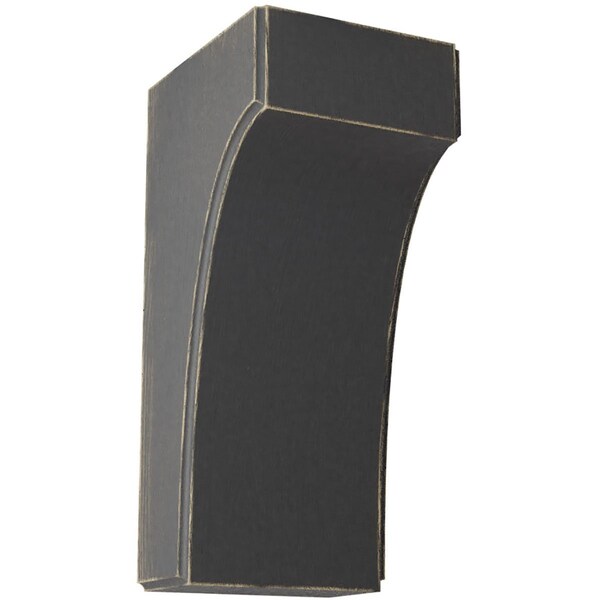 Ekena Millwork 3 1/2"W x 4"D x 8"H Clarksville Wood Vintage Decor Bracket, Black BKTWD04X04X08CVBL - main